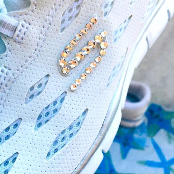 KAWII Swarovski Crystal Custom Skechers🦋💕🌺💝🦋 - Picture 7 of 13